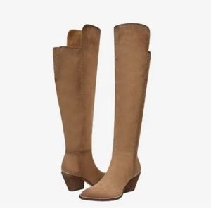 Zodiac Ronson Women's Over- The-knee Western Suede Boots Size 8M